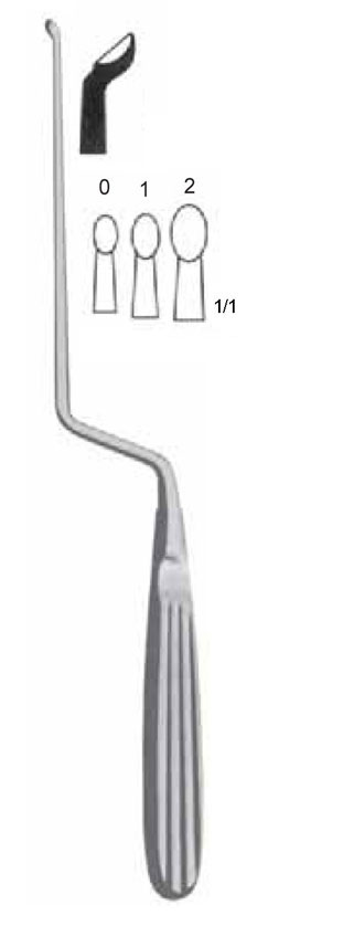 SERVİKAL MİKRO DİSSEKTOMİ KÜRET AŞAĞI GERİYE NO.0 24CM